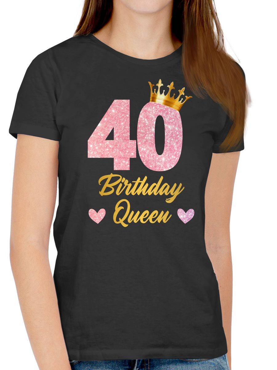 Shirtracer 40 Birthday Queen Geburtstags Königin Geburtstagsgeschenk 40: Tshirt Rucksack Shirtracer