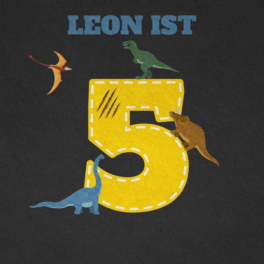 Shirtracer 5 Geburtstag Dinosaurier Dino: T-Shirt Gym Bag Shirtracer