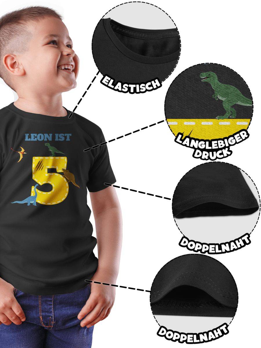 Shirtracer 5 Geburtstag Dinosaurier Dino: T-Shirt Gym Bag Shirtracer