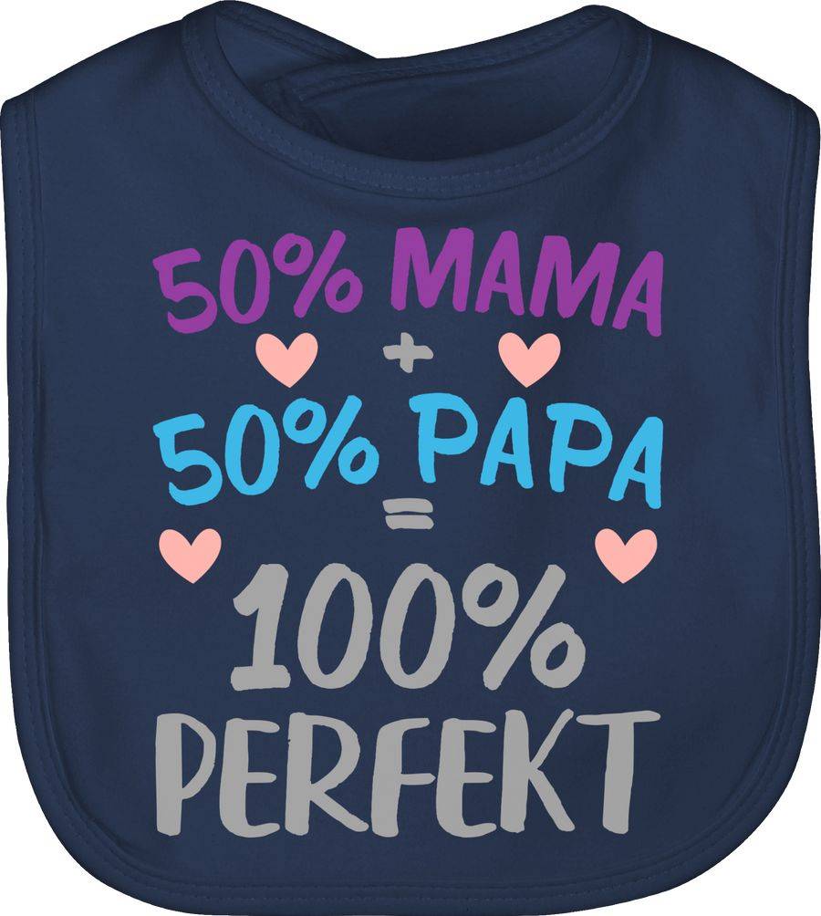 Shirtracer 50 % Mama 50 % Papa 100 % Perfekt Shirts & Mehr Shirtracer