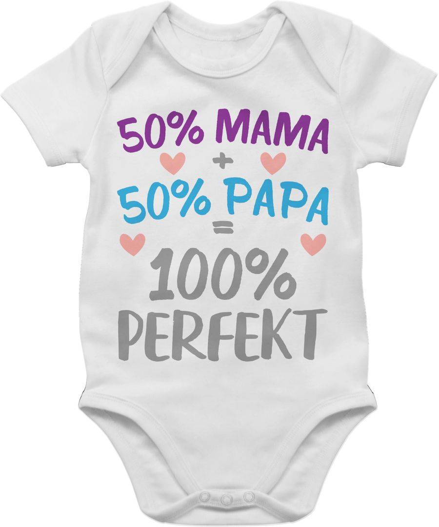 Shirtracer 50 % Mama 50 % Papa 100 % Perfekt Shirts & Mehr Shirtracer
