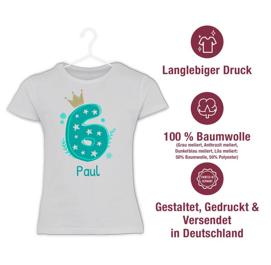 Shirtracer 6 Mit Krone Und Name: Tshirt Gym Bag Shirtracer