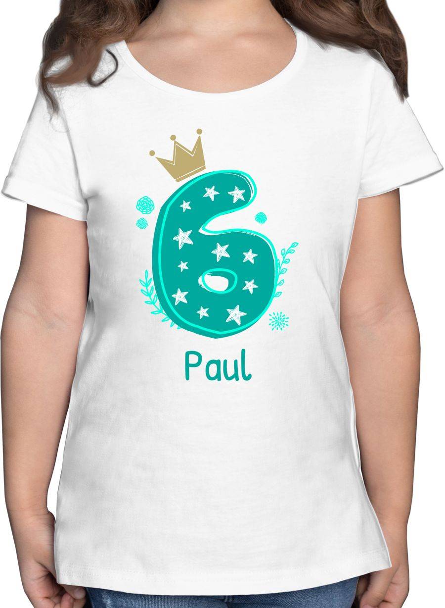 Shirtracer 6 mit Krone und Name: Tshirt Gym Bag Shirtracer