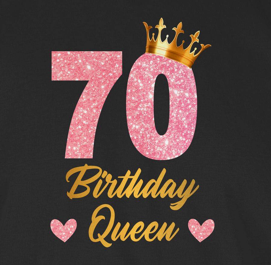 Shirtracer 70 Birthday Queen Geburtstags Königin Geburtstagsgeschenk 70: T-Shirt Rucksack Shirtracer