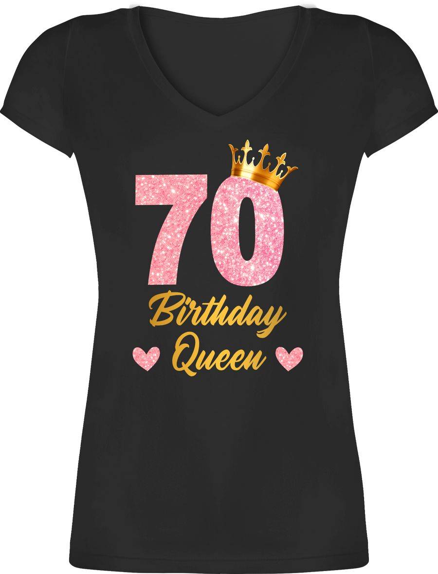 Shirtracer 70 Birthday Queen Geburtstags Königin Geburtstagsgeschenk 70: T-Shirt Rucksack Shirtracer