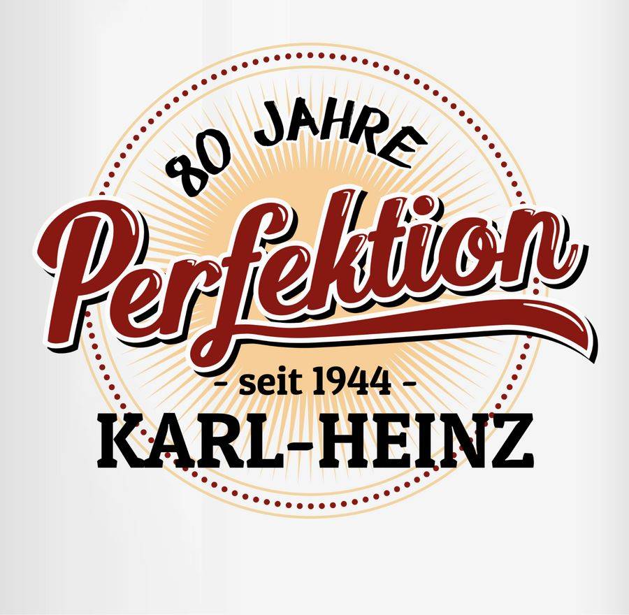 Shirtracer 80 Jahre Perfektion - Seit 1944 - Mit Name Shirts & Mehr Shirtracer