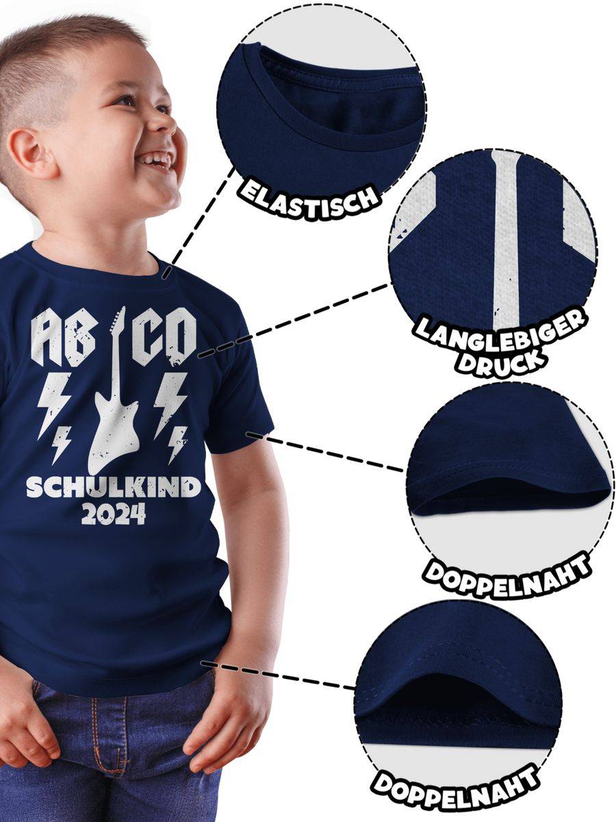 Shirtracer AB CD Schulkind 2024 Gitarre: T-Shirt Rucksack Shirtracer