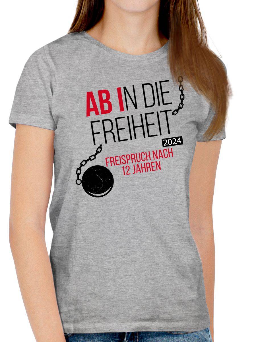 Shirtracer Abi 2024 Ab In Die Freiheit: Tshirt Gym Bag Shirtracer