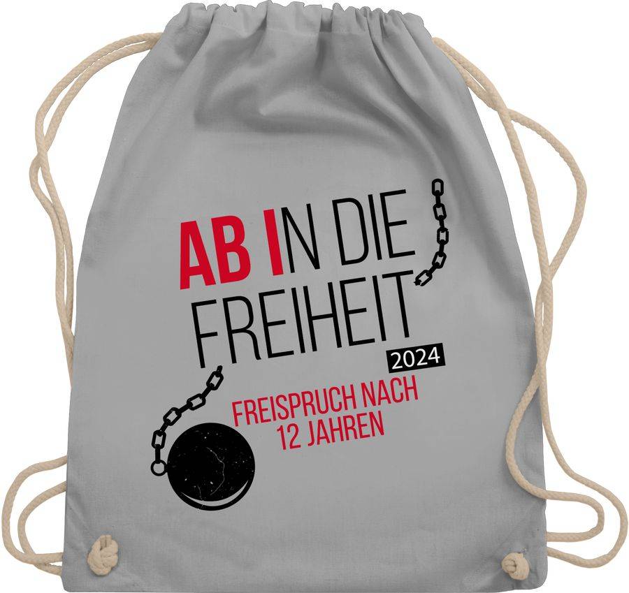 Shirtracer Abi 2024 Ab in die Freiheit: Tshirt Gym Bag Shirtracer