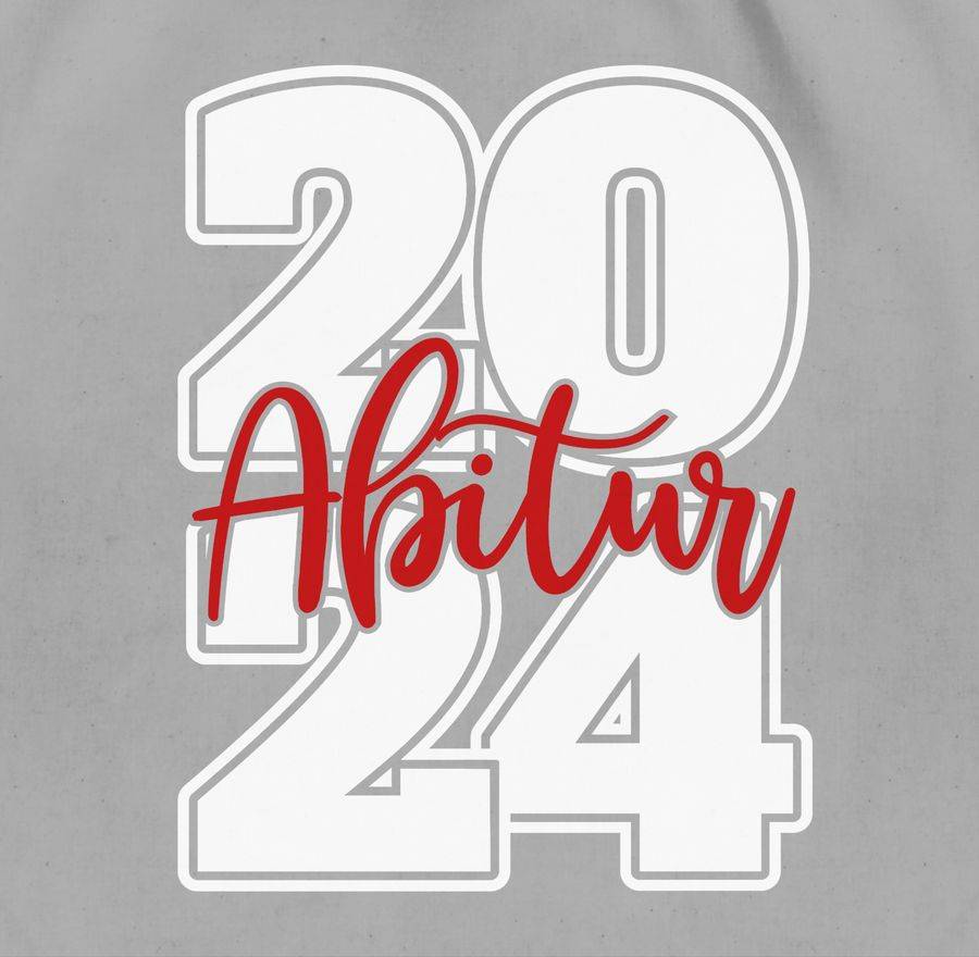 Shirtracer Abitur 2024 Schriftzug - Weiß/rot Shirts & Mehr Shirtracer