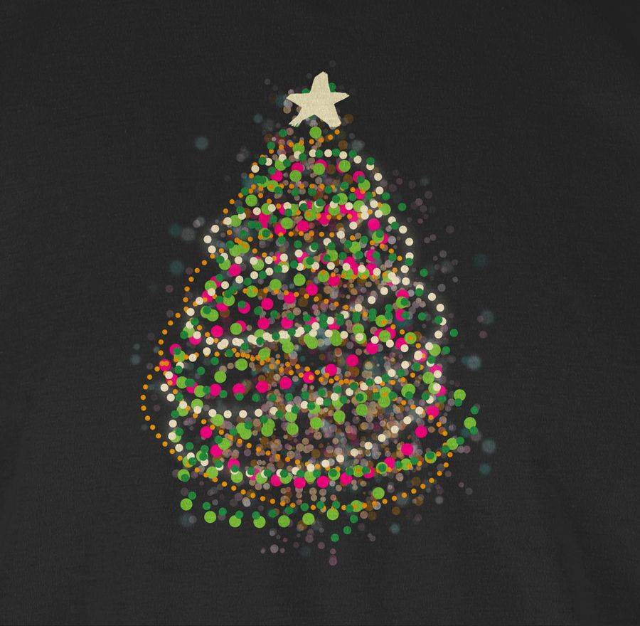 Shirtracer Abstrakter Weihnachtsbaum: T-Shirt Rucksack Shirtracer
