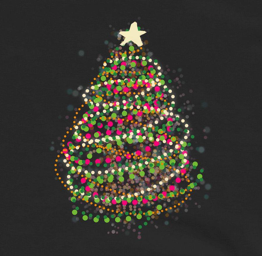Shirtracer Abstrakter Weihnachtsbaum: T-Shirt Rucksack Shirtracer