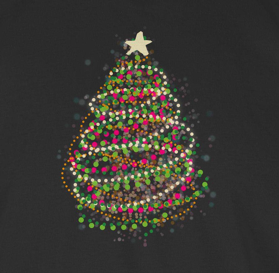 Shirtracer Abstrakter Weihnachtsbaum: T-Shirt Rucksack Shirtracer
