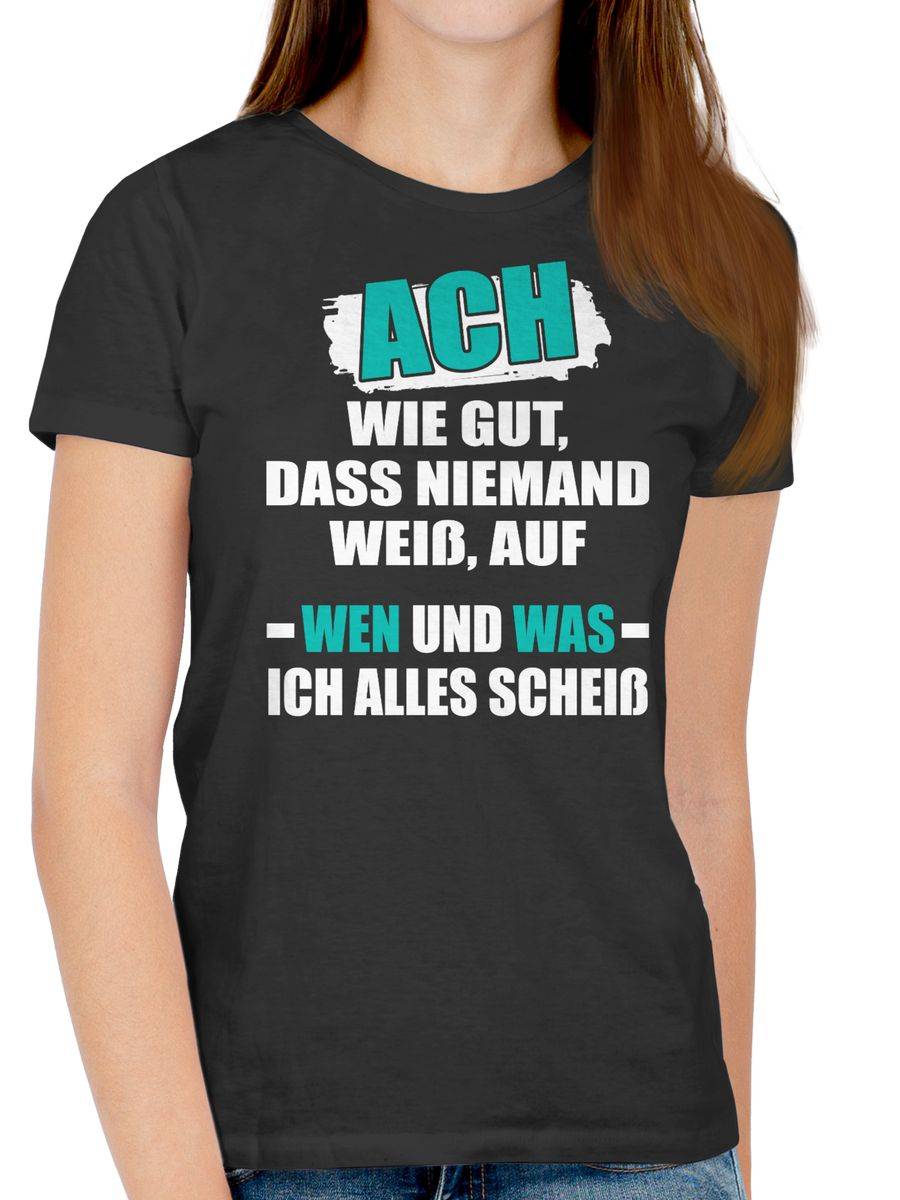 Shirtracer Ach Wie Gut, Dass Niemand Weiß: Tshirt Turnbeutel Shirtracer