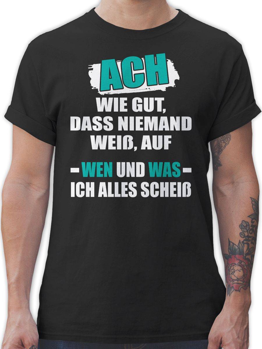 Shirtracer Ach wie gut, dass niemand weiß: Tshirt Turnbeutel Shirtracer
