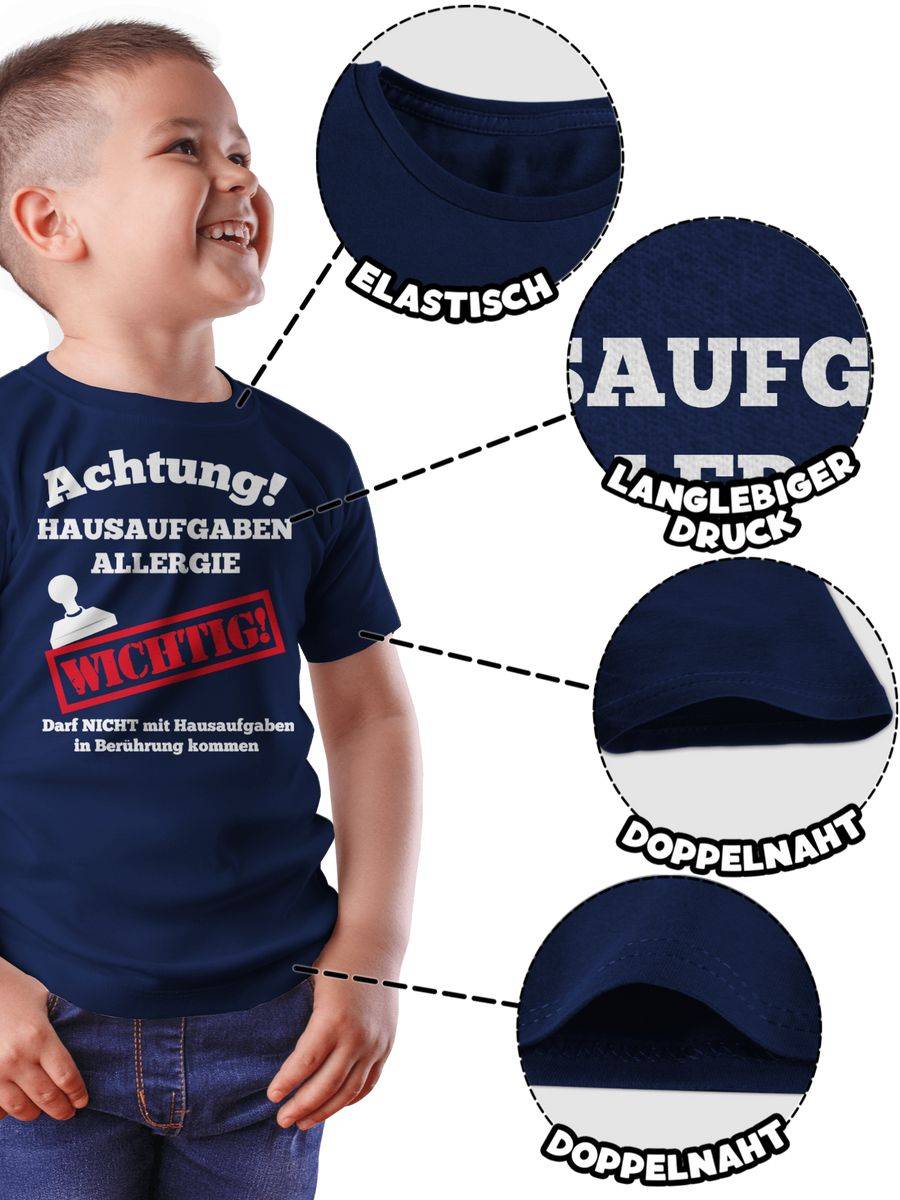 Shirtracer Achtung Hausaufgaben Allergie: T-Shirt Rucksack Shirtracer