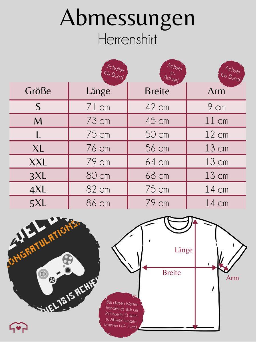 Shirtracer Achtzehn Gamer Level: Tshirt Turnbeutel Shirtracer