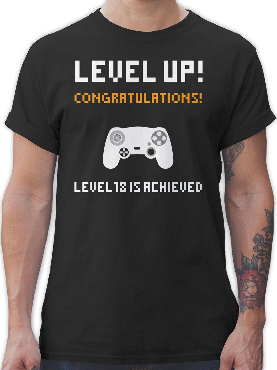 Shirtracer Achtzehn Gamer Level: Tshirt Turnbeutel Shirtracer Shirtracer Achtzehn Gamer Level: Tshirt Turnbeutel Shirtracer