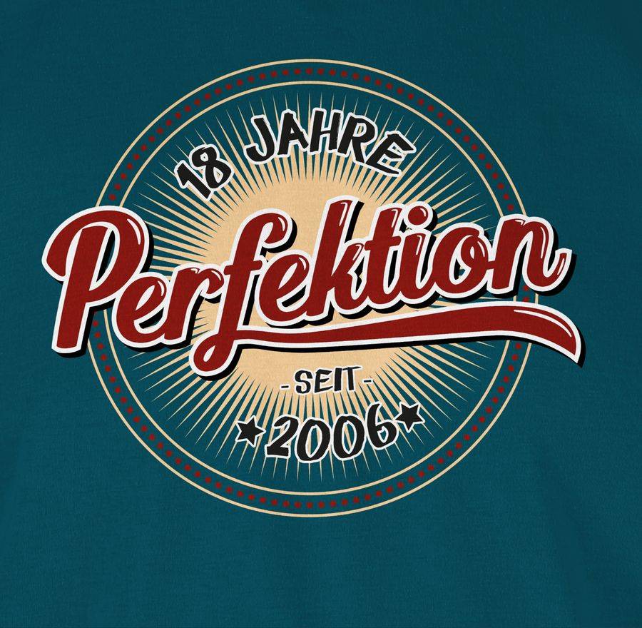 Shirtracer Achtzehn Jahre Perfektion Seit 2006: Tshirt Turnbeutel Shirtracer