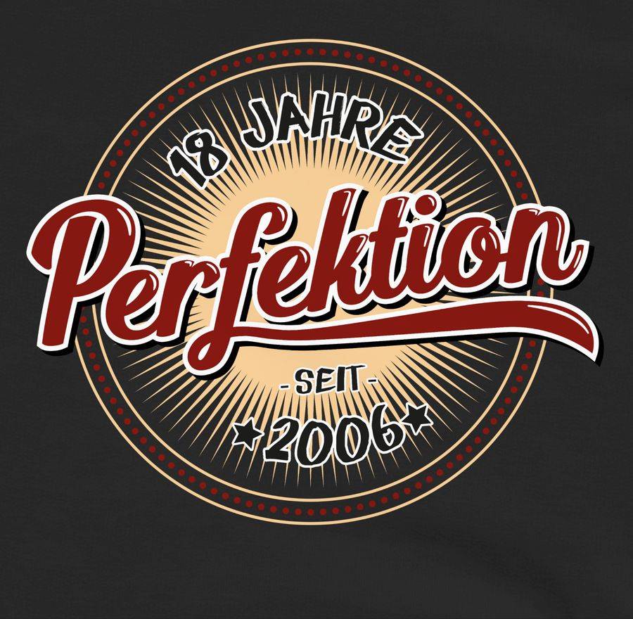 Shirtracer Achtzehn Jahre Perfektion Seit 2006: Tshirt Turnbeutel Shirtracer