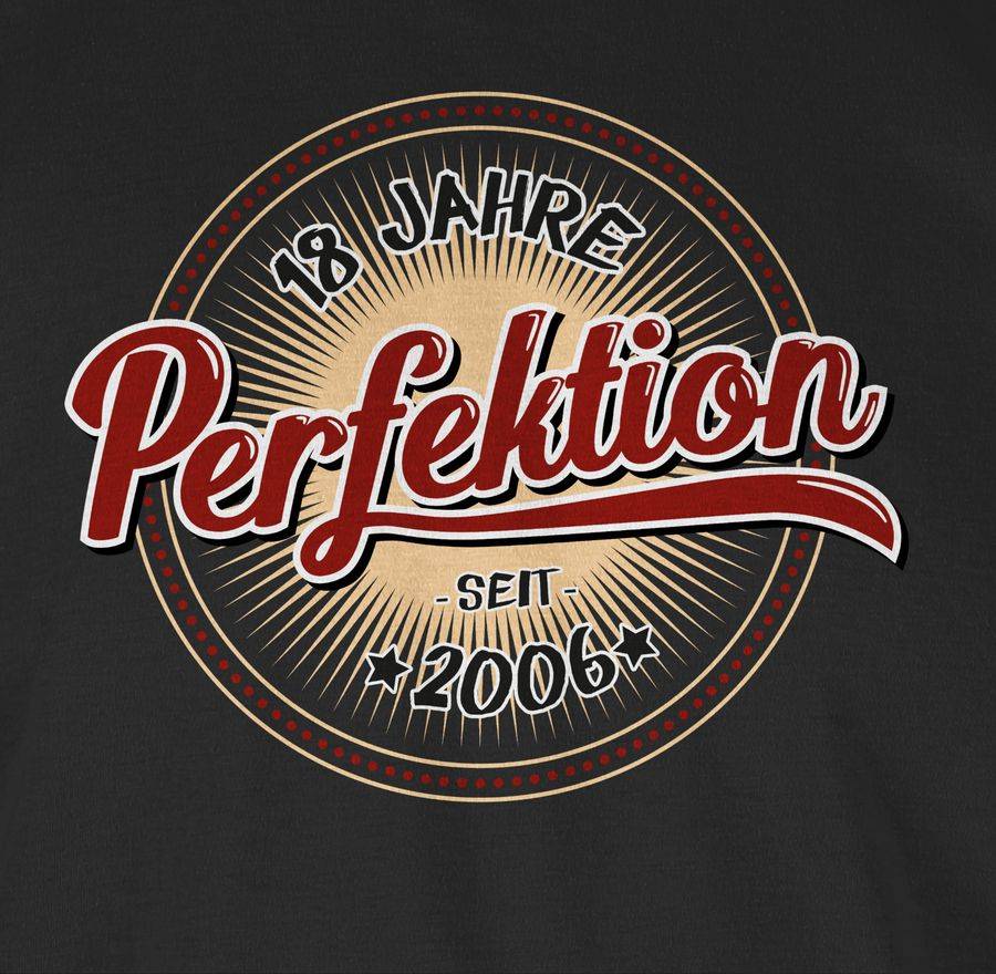 Shirtracer Achtzehn Jahre Perfektion Seit 2006: Tshirt Turnbeutel Shirtracer