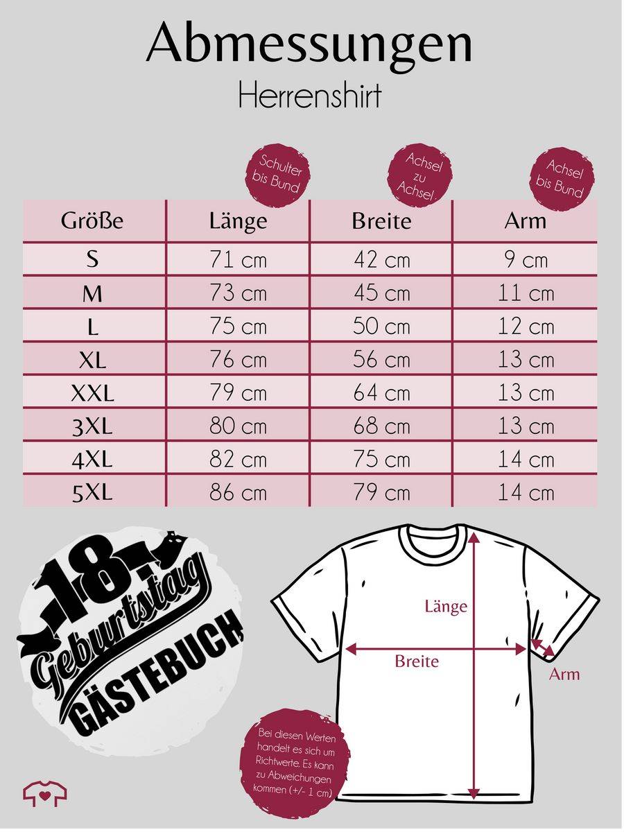 Shirtracer Achtzehnter Gästebuch Schwarz Shirts & Mehr Shirtracer