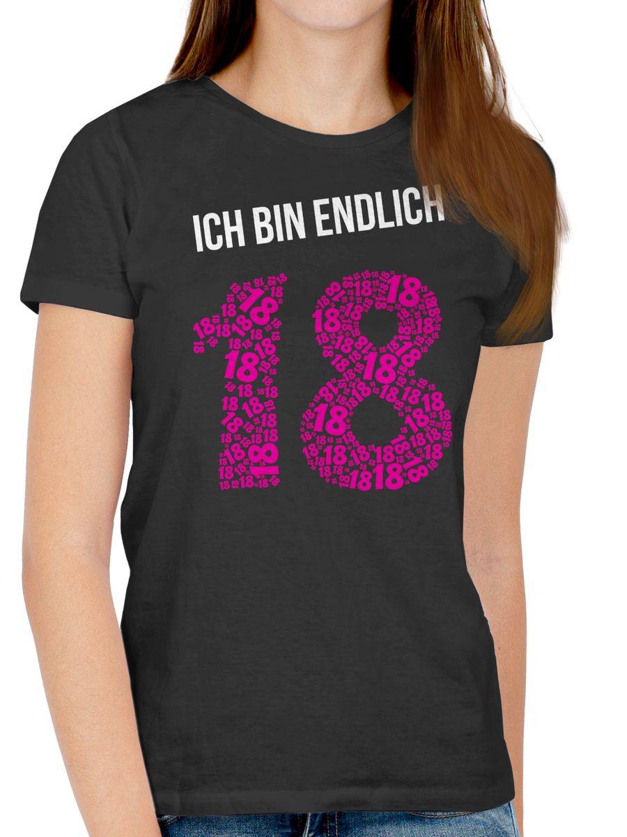 Shirtracer Achtzehnter Rosa Mädchen Shirts & Mehr Shirtracer