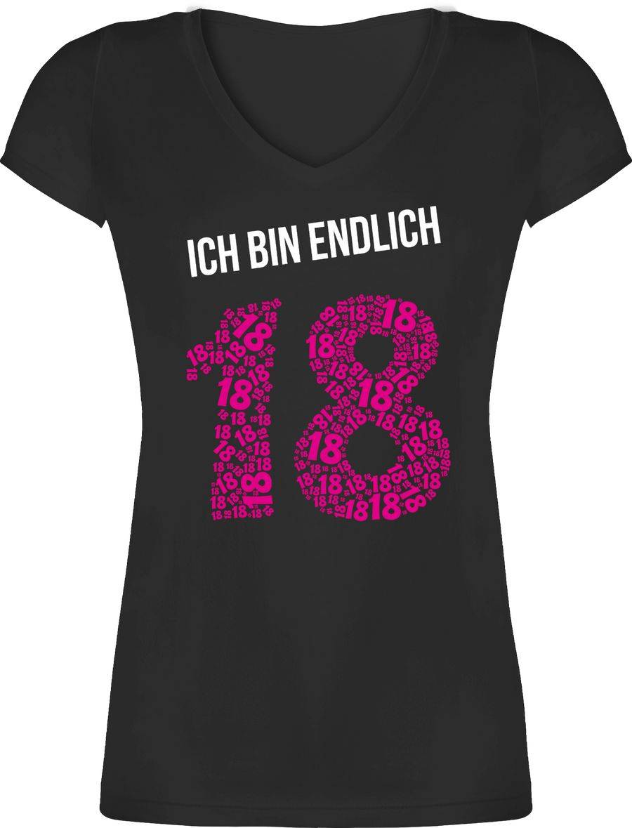 Shirtracer Achtzehnter rosa Mädchen Shirts & Mehr Shirtracer