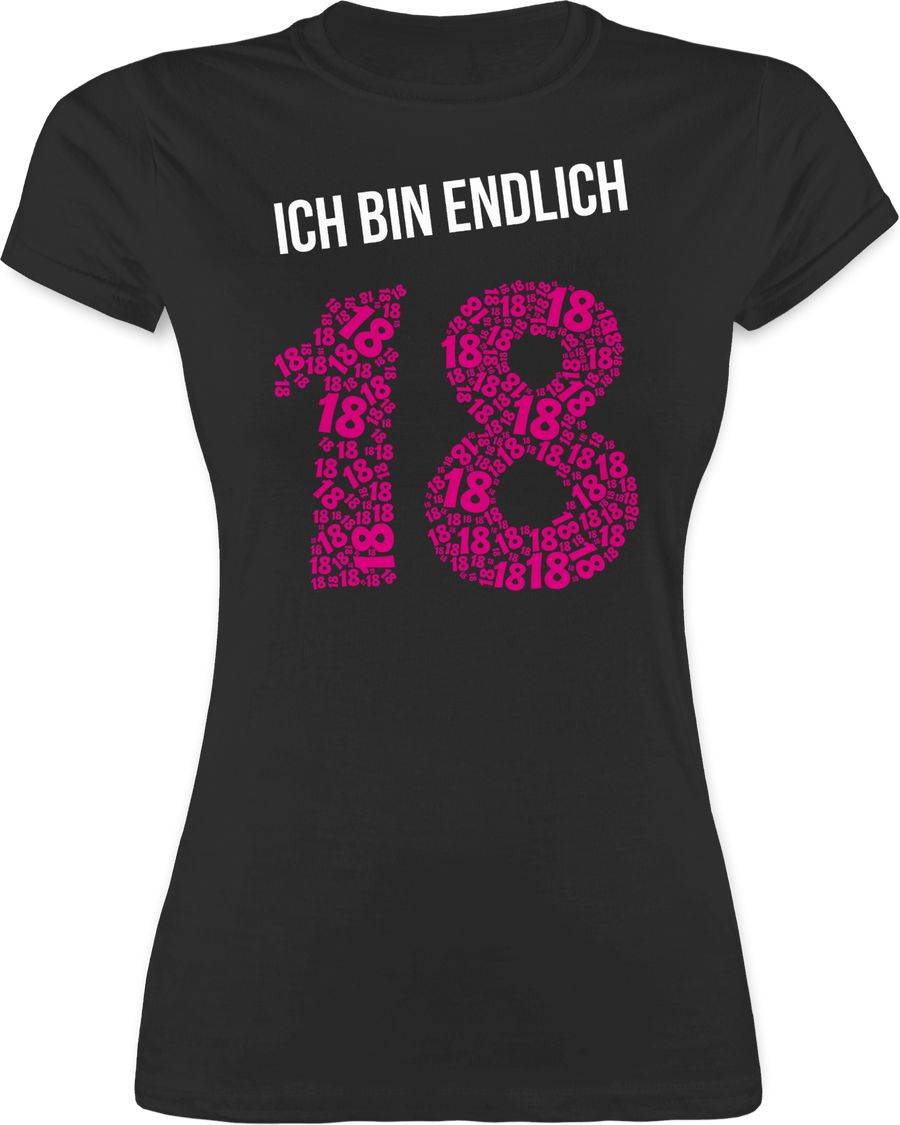 Shirtracer Achtzehnter rosa Mädchen Shirts & Mehr Shirtracer