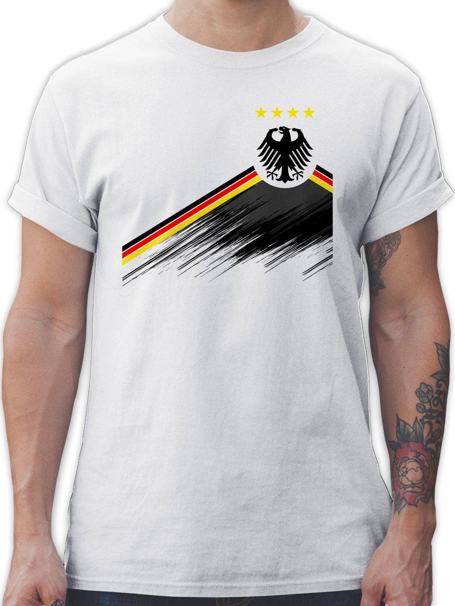 Shirtracer Adler Trikot mit Deutschland Flagge Nationalmannschaft Germany 4 Sterne Shirtracer