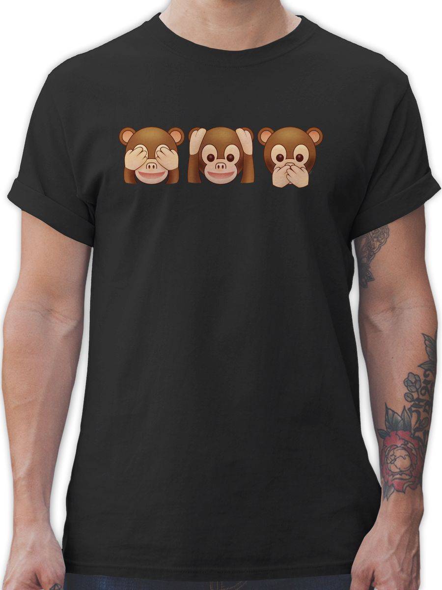 Shirtracer Äffchen - Nix sehen, nix hören, nichts sagen Shirts & Mehr Shirtracer