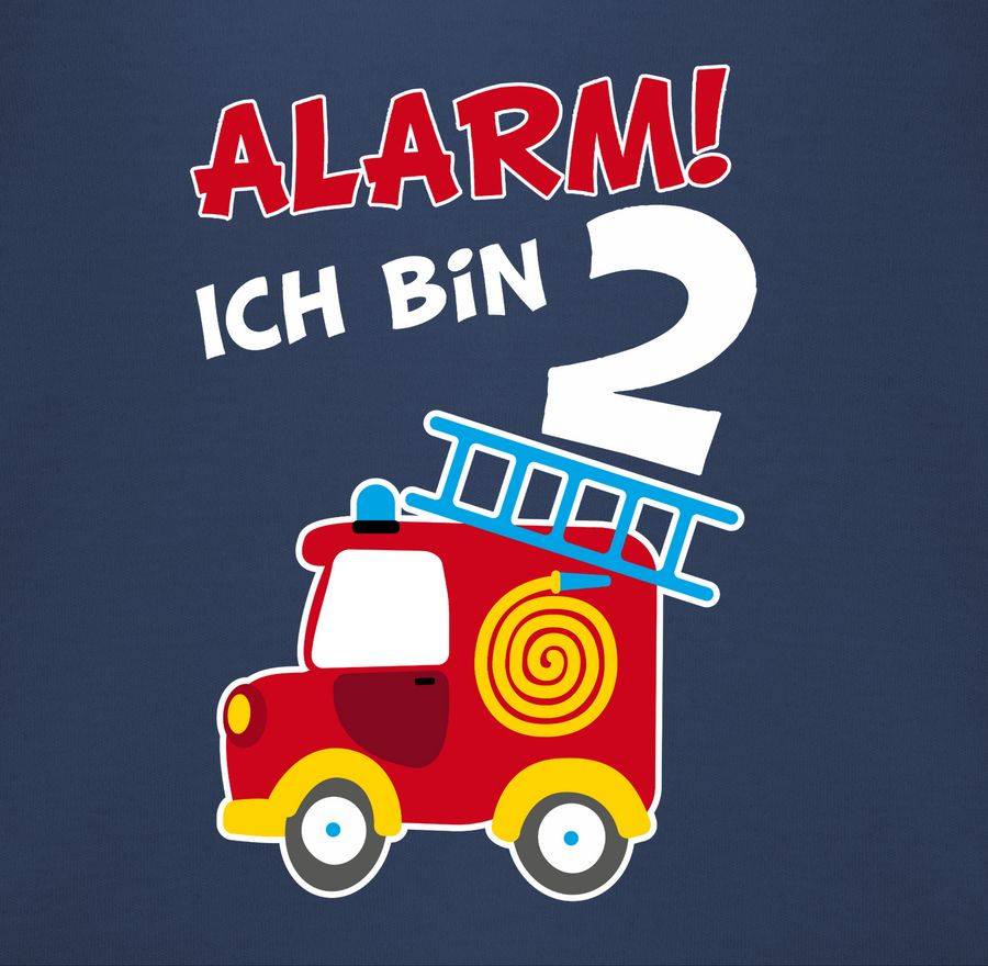 Shirtracer Alarm Ich Bin Zwei Feuerwehrauto: Tshirt Rucksack Shirtracer