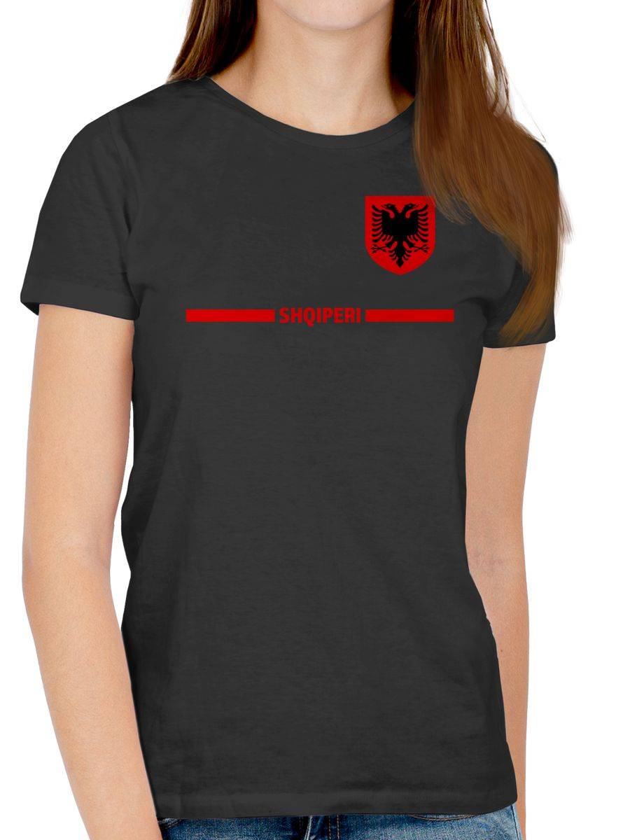 Shirtracer Albanien Trikot Wappen Shqipëri Mit Stolz Albanisches Fan-Motiv Shirtracer