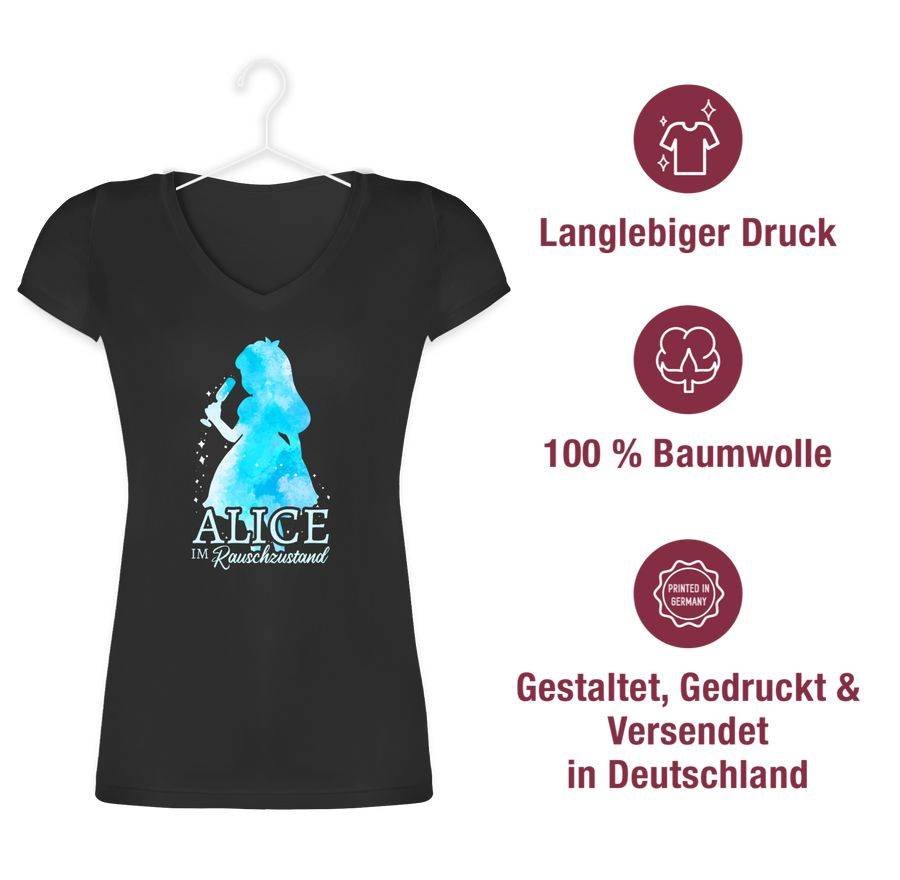 Shirtracer Alice Im Rauschzustand Wasserfarbenoptik Blau: T-Shirt Gym Bag Shirtracer