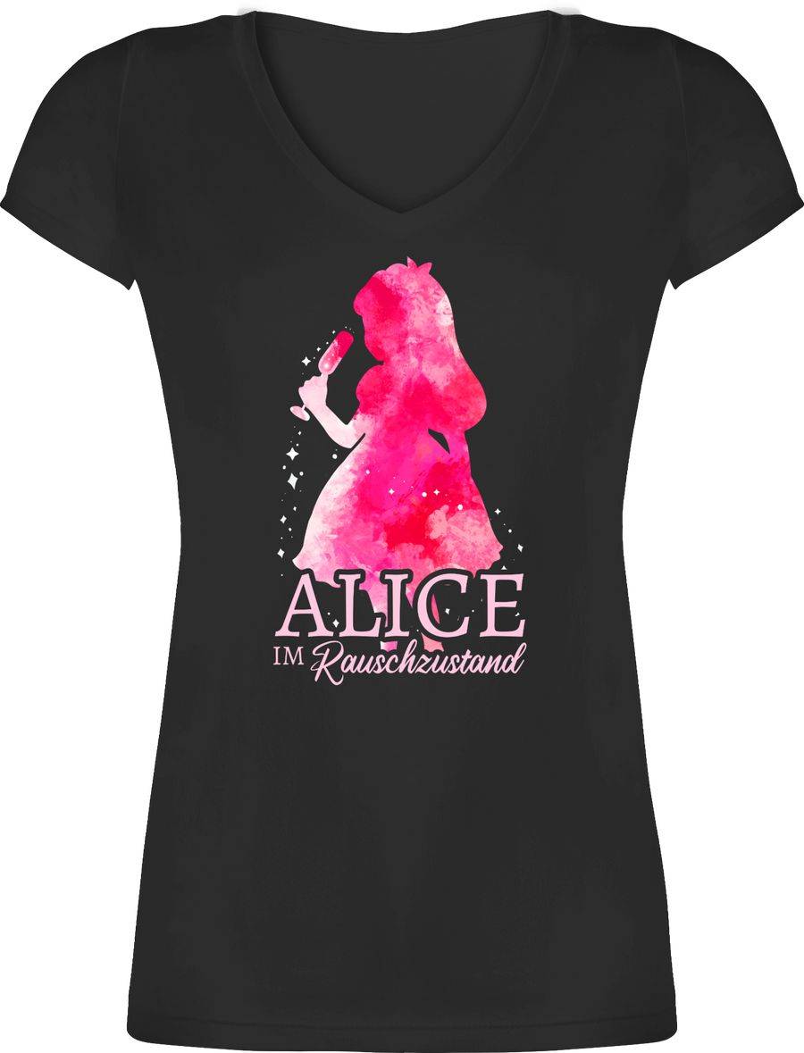Shirtracer Alice im Rauschzustand Wasserfarbenoptik rosa Shirts & Mehr Shirtracer