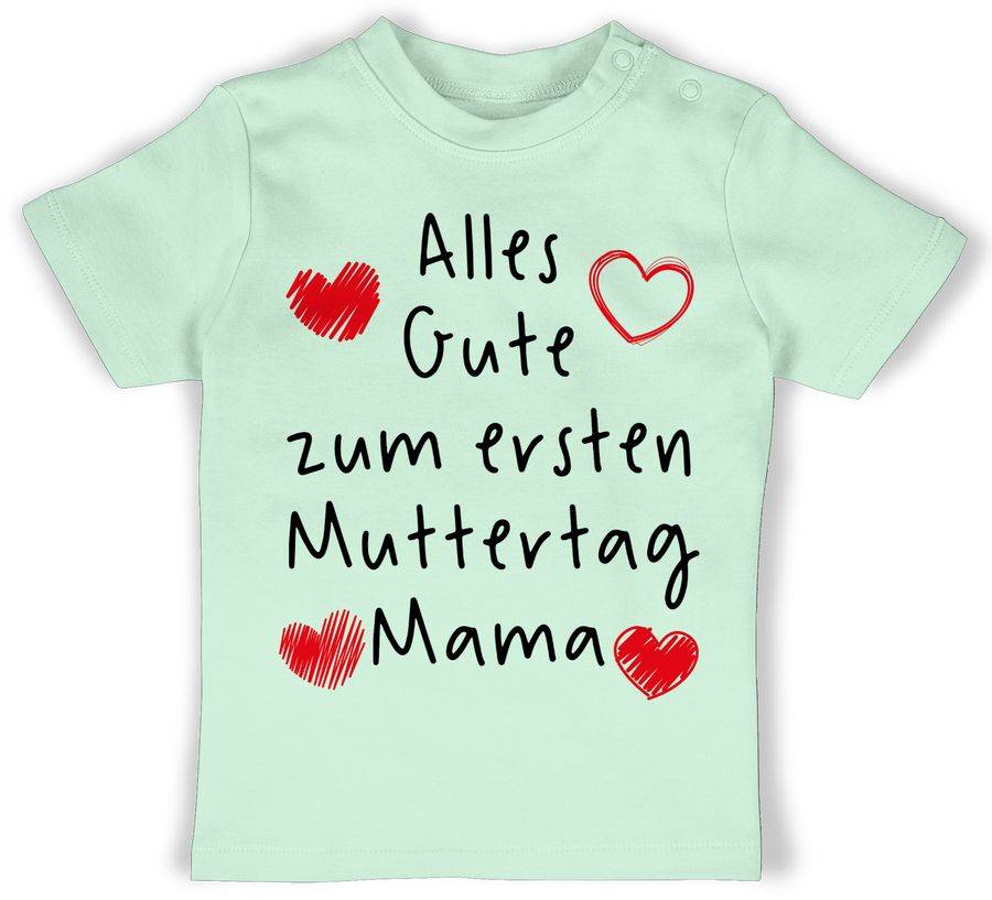 Shirtracer Alles Gute zum ersten Muttertag Handschrift schwarz Shirts & Mehr Shirtracer
