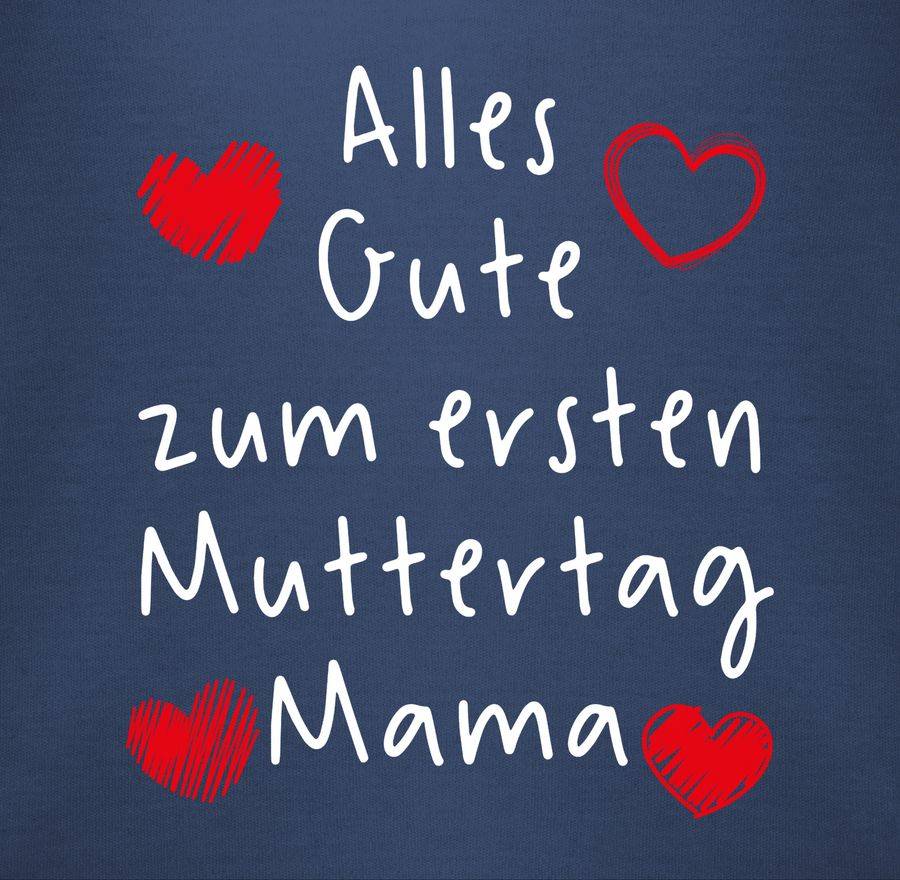 Shirtracer Alles Gute Zum Ersten Muttertag Handschrift Weiß: T-Shirt Turnbeutel Shirtracer