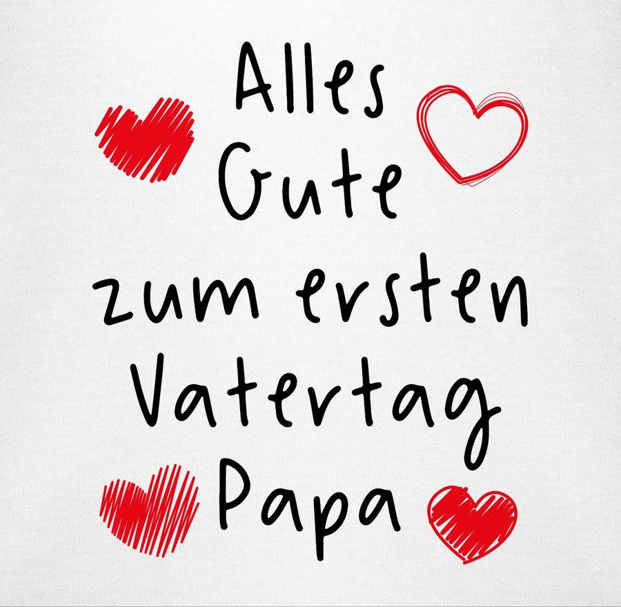 Shirtracer Alles Gute Zum Ersten Vatertag Handschrift Schwarz Shirts & Mehr Shirtracer