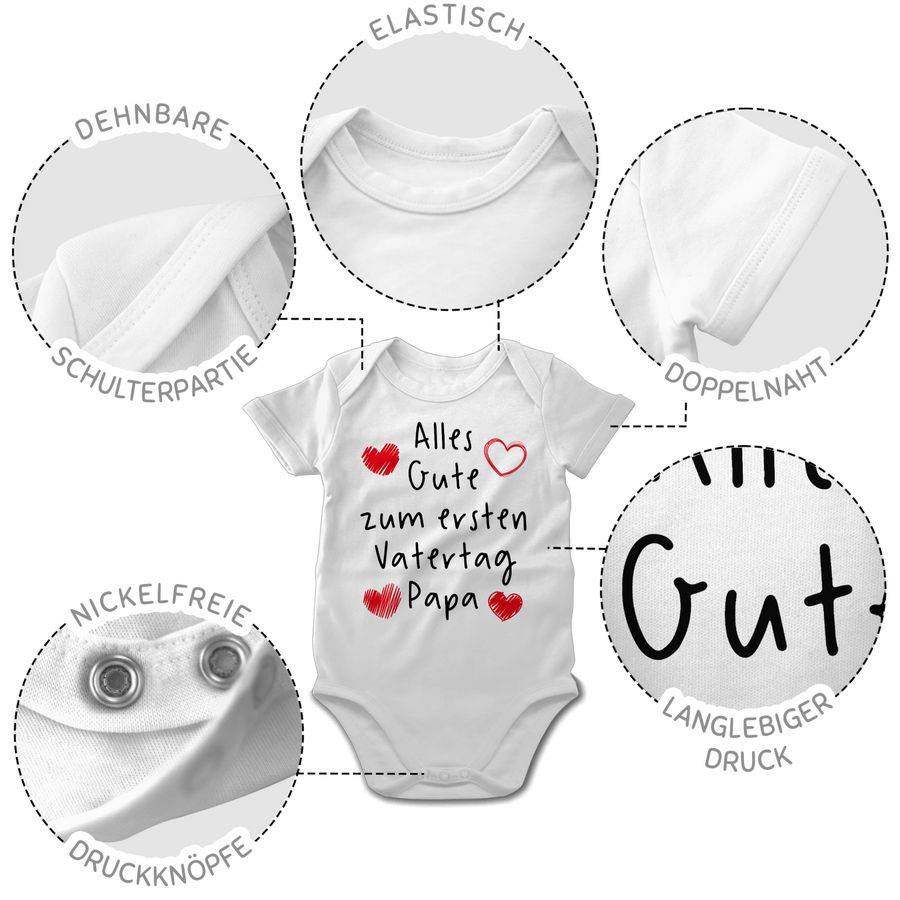 Shirtracer Alles Gute Zum Ersten Vatertag Handschrift Schwarz Shirts & Mehr Shirtracer