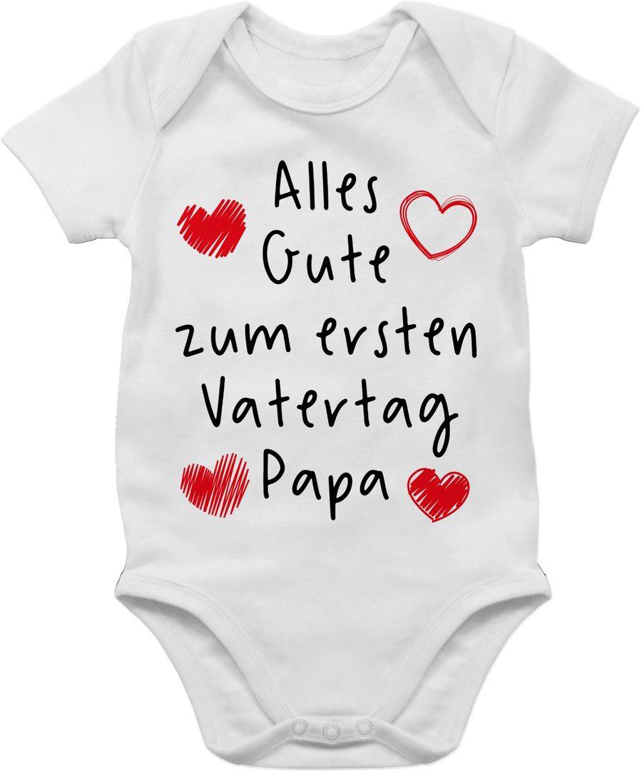 Shirtracer Alles Gute zum ersten Vatertag Handschrift schwarz Shirts & Mehr Shirtracer