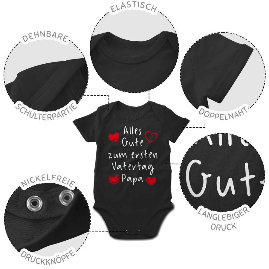 Shirtracer Alles Gute Zum Ersten Vatertag Handschrift Weiß Shirts & Mehr Shirtracer