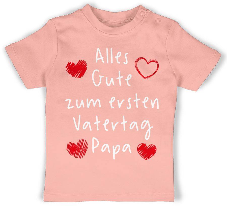 Shirtracer Alles Gute zum ersten Vatertag Handschrift weiß Shirts & Mehr Shirtracer