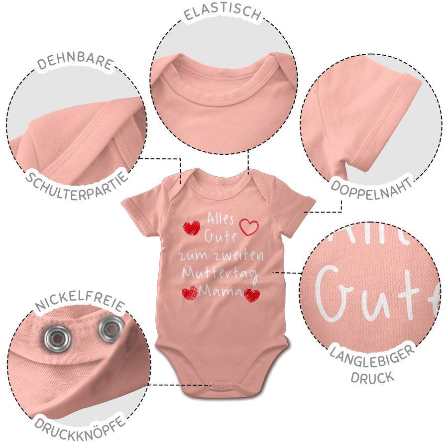 Shirtracer Alles Gute Zum Zweiten Muttertag Handschrift Weiß Shirts & Mehr Shirtracer