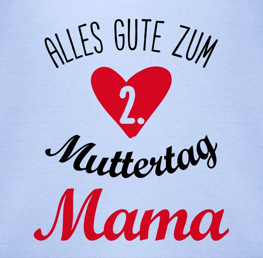 Shirtracer Alles Gute Zum Zweiten Muttertag - Schwarz/rot: T-Shirt Turnbeutel Shirtracer