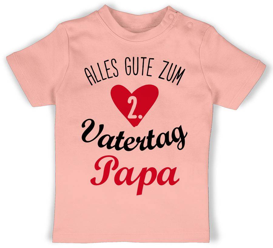 Shirtracer Alles gute zum zweiten Vatertag - schwarz/rot Shirts & Mehr Shirtracer