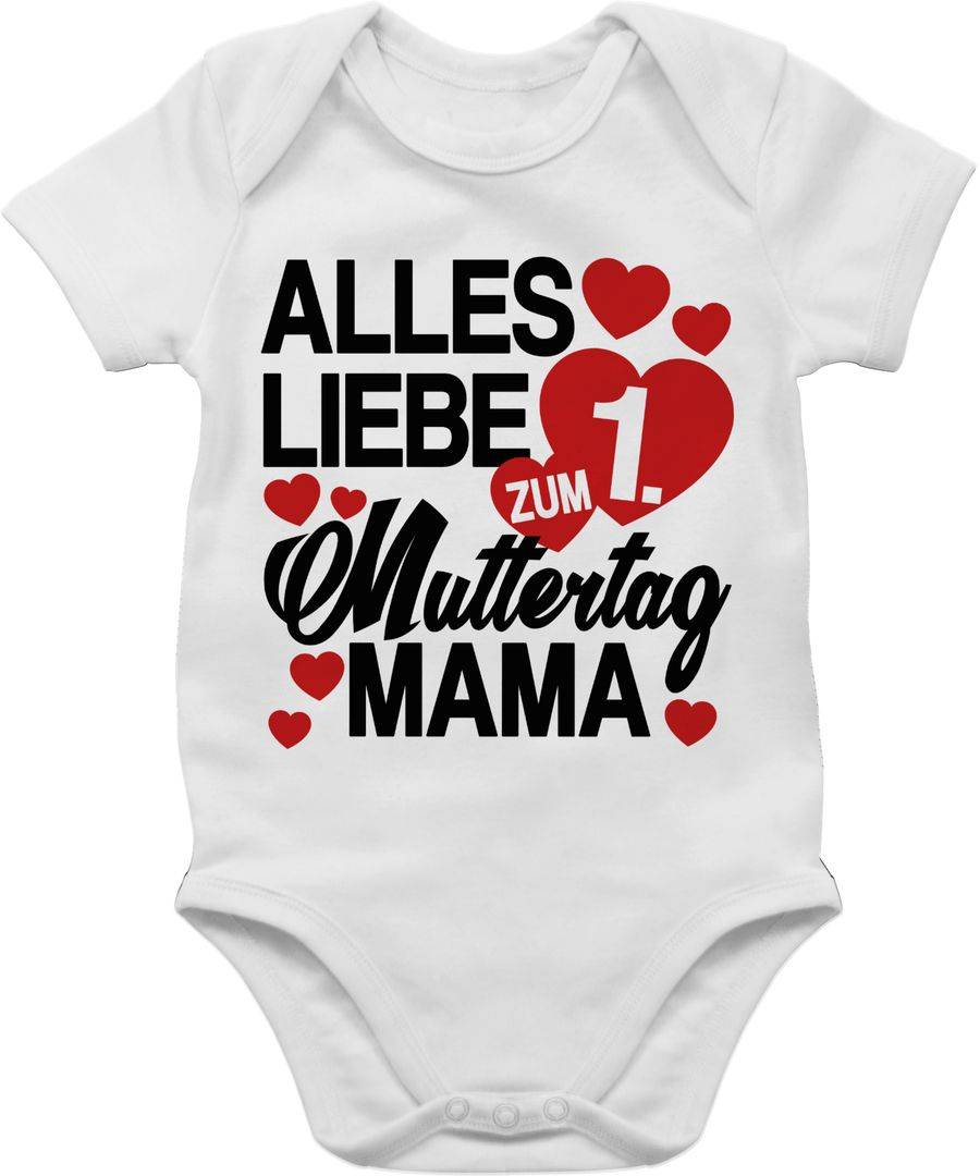 Shirtracer Alles liebe zum 1. Muttertag Mama - rot/schwarz: Tshirt Gym Bag Shirtracer