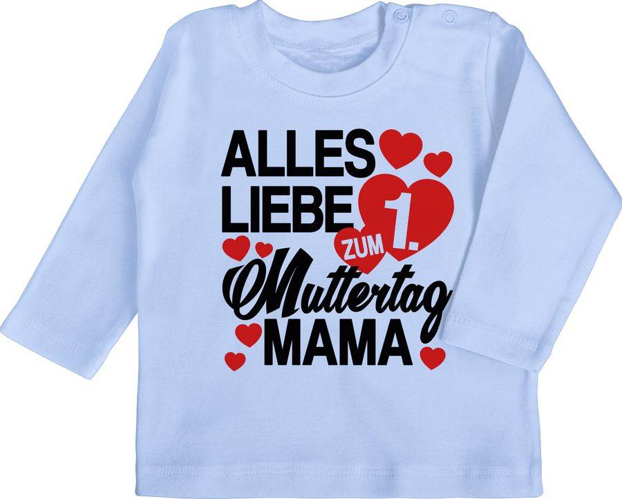 Shirtracer Alles liebe zum 1. Muttertag Mama - rot/schwarz: Tshirt Gym Bag Shirtracer