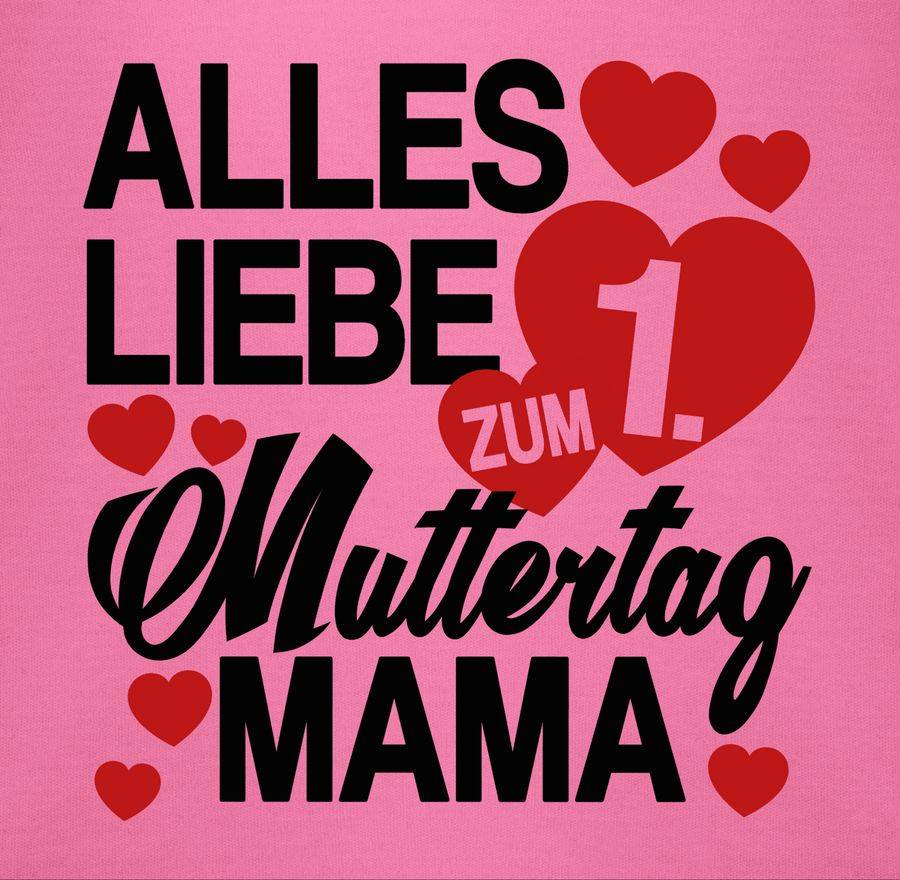 Shirtracer Alles Liebe Zum 1. Muttertag Mama - Rot/schwarz: Tshirt Gym Bag Shirtracer