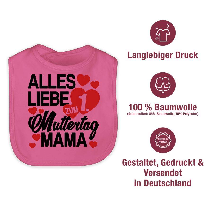 Shirtracer Alles Liebe Zum 1. Muttertag Mama - Rot/schwarz: Tshirt Gym Bag Shirtracer