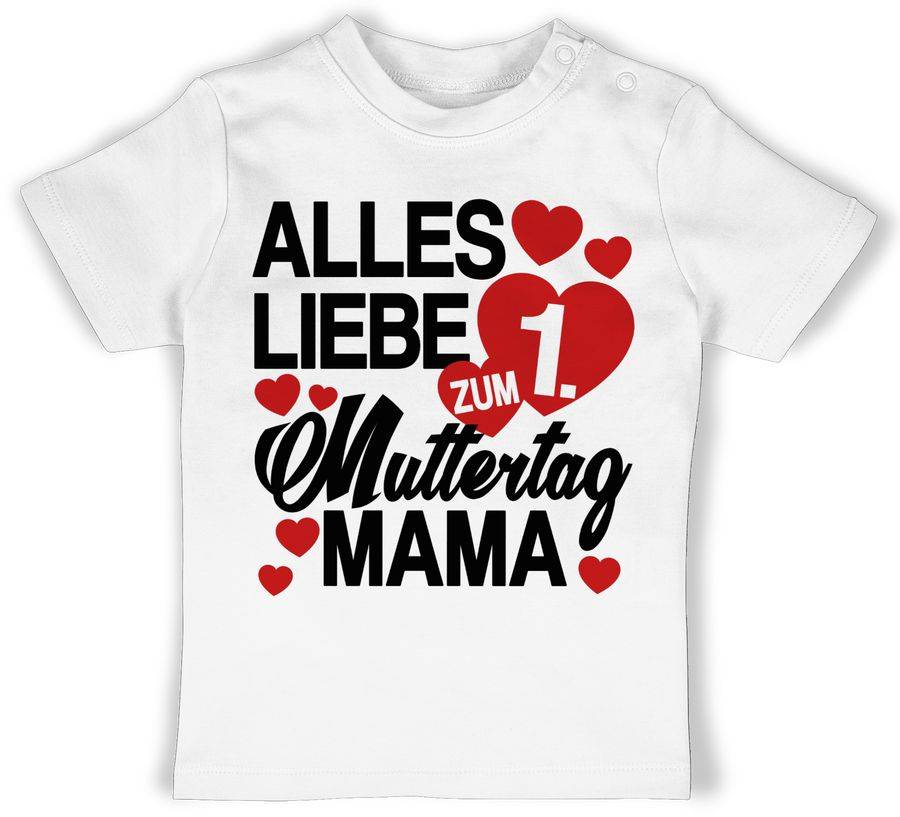Shirtracer Alles liebe zum 1. Muttertag Mama - rot/schwarz: Tshirt Gym Bag Shirtracer